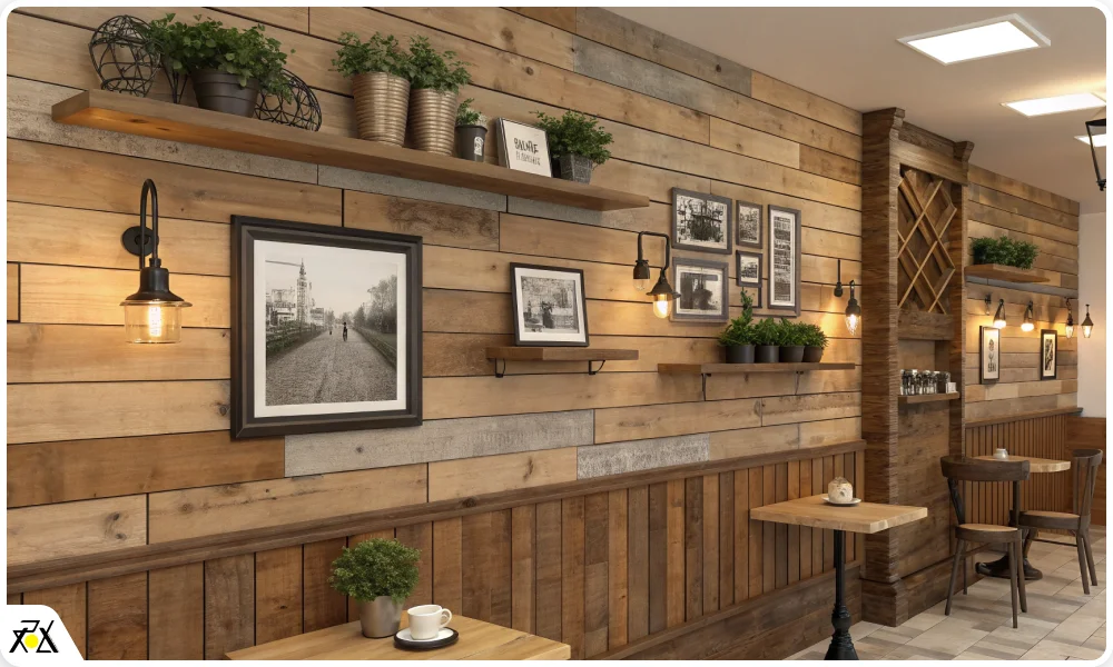 طراحی دیوار کافه